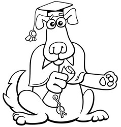 Cartoon Graduate Dog Animal Character Coloring