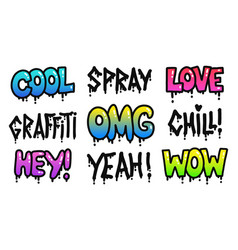 Graffiti Words Set Street Art Graphic Set