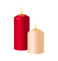 Christmas Candles Realistic Composition