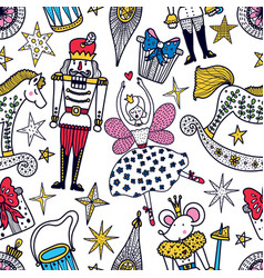 Christmas Line Seamless Nutcracker Pattern