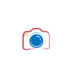 Creative black camera logo design symbol Vector Image