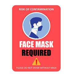 Face Mask Required Poster - No Entry - Mask