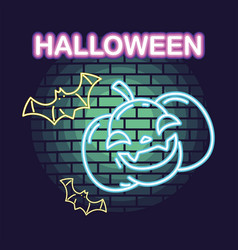 Neon Halloween Pumpkin