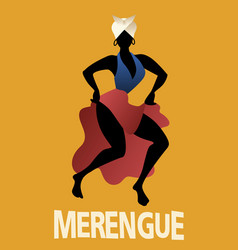 Silhouette Of Woman Dancing Latin Music Merengue