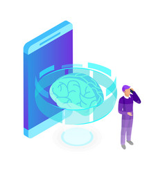 Brain Smartphone Sync Composition