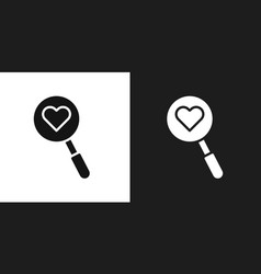 Search Heart Icon Logo Set