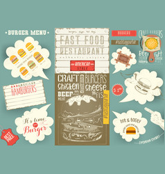 Template Menu Placemat For Burger House