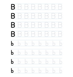 Tracing Letter B Worksheet For Preschool