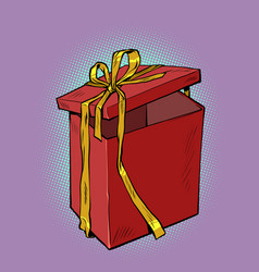 Red Gift Box Christmas Or Birthday Surprise