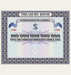 Us Treasury Bond Blank 100 Trillion Dollars