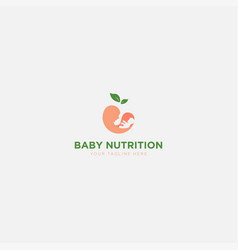 Baby Nutrition Logo With Fruit Natural Mom