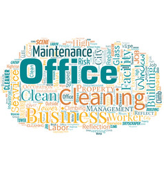 Big Word Cloud With Words Office Cleaning