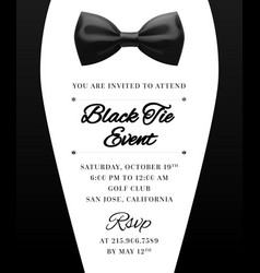 Elegant Black Tie Event Invitation