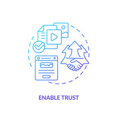 Enable Trust Blue Gradient Concept Icon