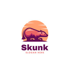 Logo Skunk Simple Mascot Style