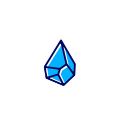 Water Stone Drop Logo Icon