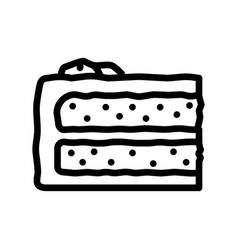 Carrot Cake Slice Food Snack Line Icon