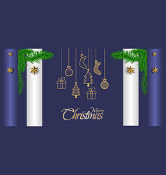 Christmas Banner Background Designs With Ornaments