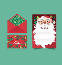 Christmas Stationery Template Flat Design