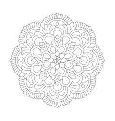 Cosmic Zen Blossoms Mandala Coloring Book Page