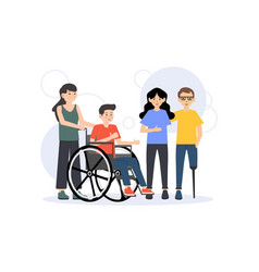 Flat Design Of Inclusive With Disabilities