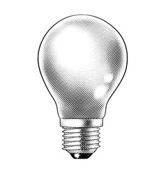 Scratchboard Engraved Lightbulb