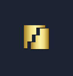 Square Stair Gold Logo