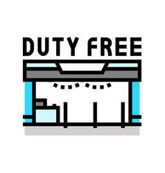 Duty Free Shop Color Icon