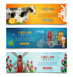 Holland Travel Horizontal Banners Set