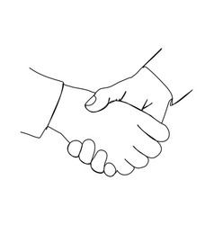 One Line Drawing Handshake