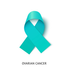 Ovarian Cancer Awareness Ribbon Realistic