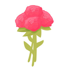 Petal Rhododendron Icon Cartoon Flower