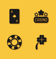 Set Playing Card With Spades Symbol Casino Slot