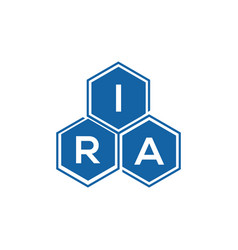 Ira Letter Logo Design On Black Backgroundira