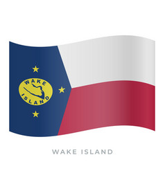 Wake Island Waving Flag Icon