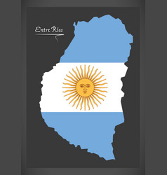 Entre Rios Map Of Argentina With Argentinian