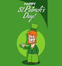 Saint Patrick Day Design With Leprechaun Character