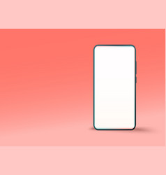 3d Smartphone With Empty Screen For Mockup Mobile