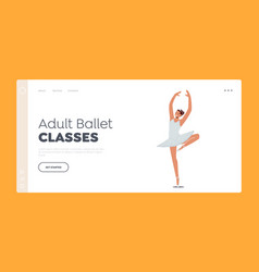 Adult Ballet Classes Landing Page Template Girl