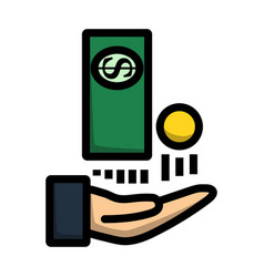 Cash Back To Hand Icon