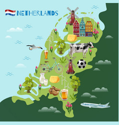 Holland Cultural Travel Map Poster