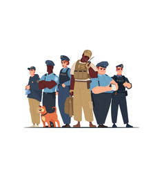 Police Team Cartoon