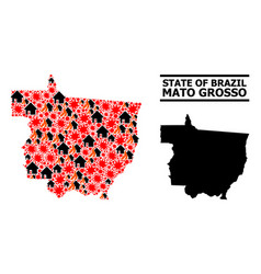 War Collage Map Of Mato Grosso State