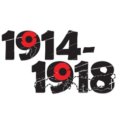 World War I Commemorative Symbol With Dates And Po