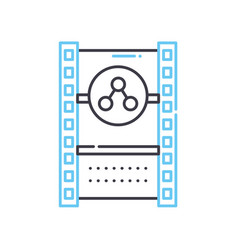 Film Distribution Line Icon Outline Symbol