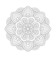 Doodle Zen Tangle Design Rounded Mandala For