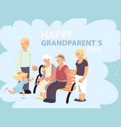 Happy Family Parents Grandparents And Child