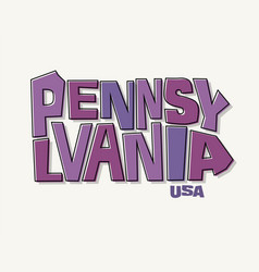 Pennsylvania Letters Distorted Into State Shape