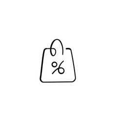 Shopping Discount Line Style Icon Design