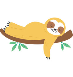 Sloth Sleeping On Tree